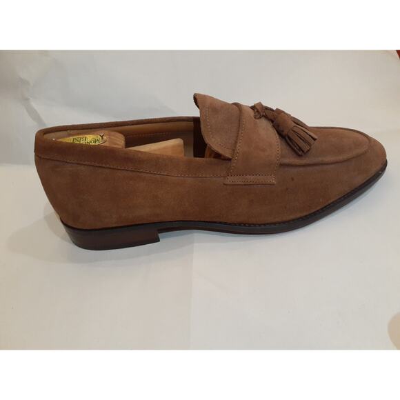 Zara New York Men Tassel Suede Leather Moccasin Slip on Dress Shoes New 10.5